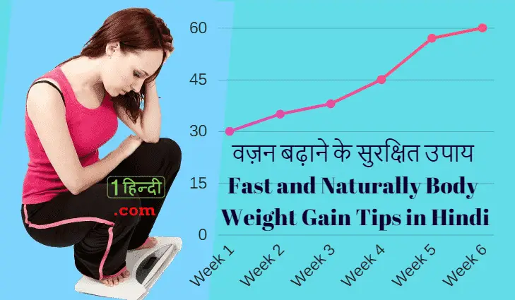 वज़न बढ़ाने के सुरक्षित उपाय Fast and Naturally Body Weight Gain Tips in Hindi