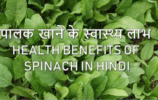 पालक खाने के स्वास्थ्य लाभ Health benefits of Spinach in Hindi