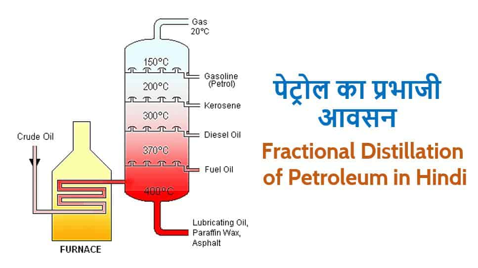 पेट्रोल का प्रभाजी आवसन Fractional Distillation of Petroleum in Hindi