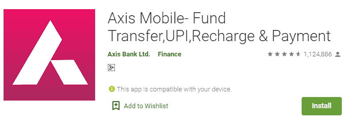 Axis Mobile- Fund Transfer, UPI, Recharge & Payment