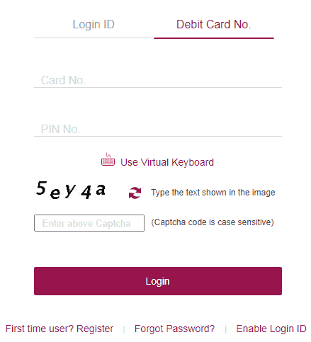 Axis Bank Net Banking Login Using Debit Card